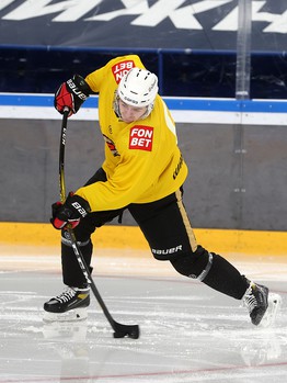 Раскатка «Авангарда» перед матчем в Нижнекамске