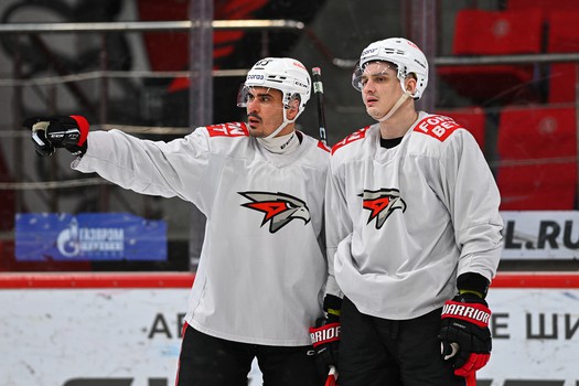 Раскатка «Авангарда» перед матчем в Балашихе