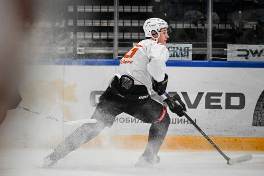 Раскатка «Авангарда» перед выездным матчем с московским «Динамо»