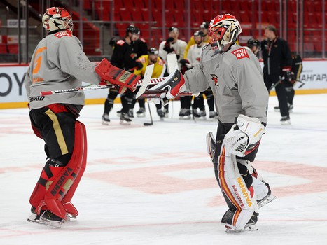 Раскатка «Авангарда» перед матчем с «Торпедо»