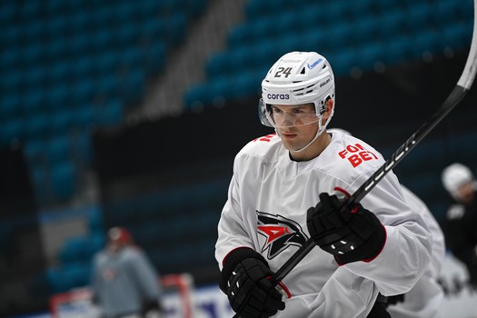 Тренировка «Авангарда» перед матчем в Астане