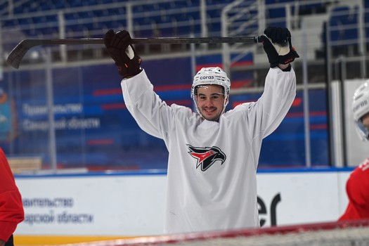 Тренировка «Авангарда» перед матчем в Тольятти