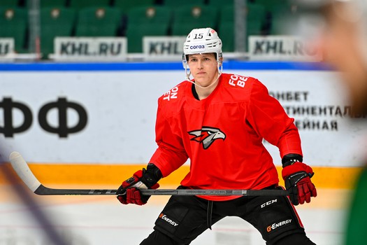 Раскатка «Авангарда» перед матчем в Казани