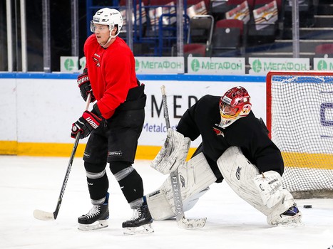 Раскатка «Авангарда» перед выездным матчем с «Металлургом»