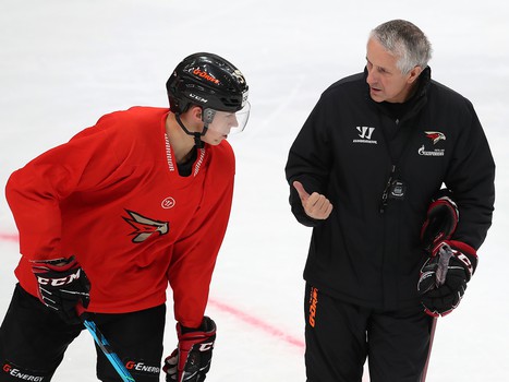 Раскатка «Авангарда» перед матчем с «Сибирью»