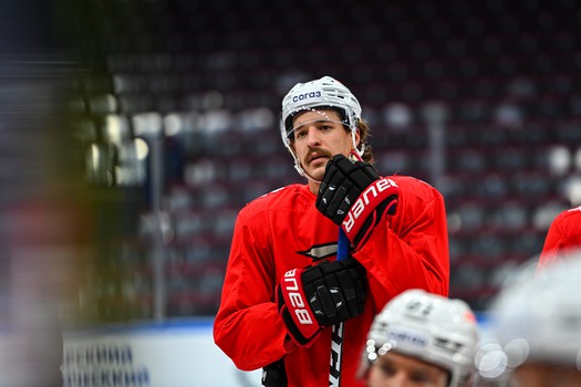 Раскатка «Авангарда» перед матчем в Магнитогорске