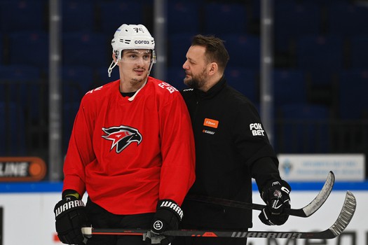 Тренировка «Авангарда» перед матчем в Новосибирске