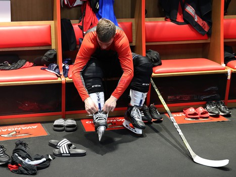 Раскатка «Авангарда» перед матчем с «Автомобилистом»