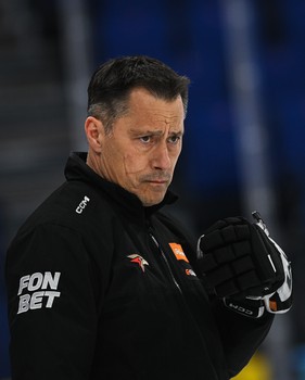 Тренировка «Авангарда» перед матчем в Новосибирске