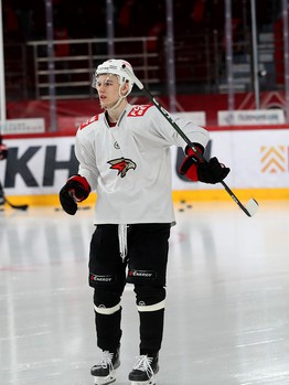 Тренировка «Авангарда» в Екатеринбурге перед третьим матчем серии с «Автомобилистом»