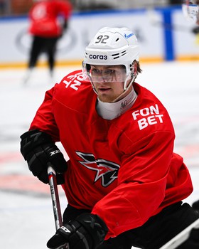 Тренировка «Авангарда» перед матчем в Хабаровске