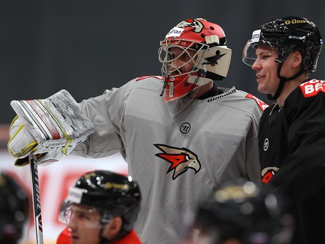 Тренировка «Авангарда» перед матчем с «Салаватом Юлаевым»