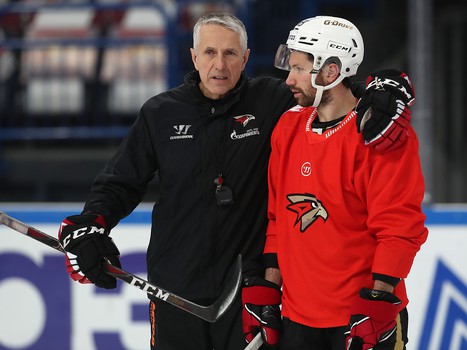 Тренировка «Авангарда» перед первым матчем серии в Магнитогорске