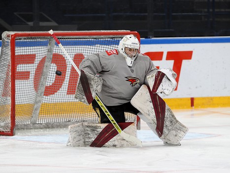 Тренировка «Авангарда» перед матчем в Магнитогорске