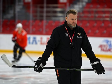 Тренировка «Авангарда» перед матчем в Екатеринбурге