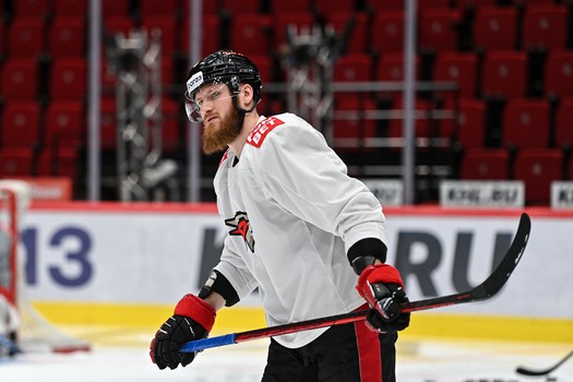 Тренировка «Авангарда» перед матчем с «Трактором»