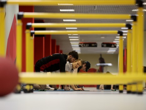 Тренировка «Авангарда» перед матчем с минским «Динамо»