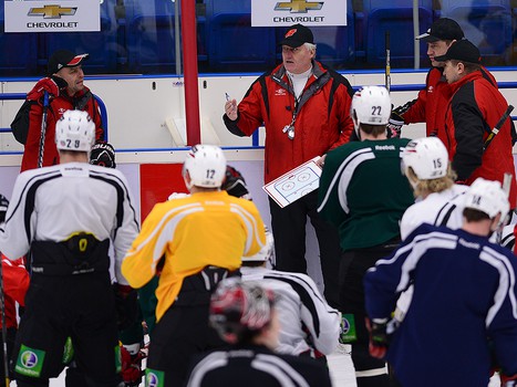 Раскатка "Авангарда" перед матчем с "Витязем"  5 января 2014 г.