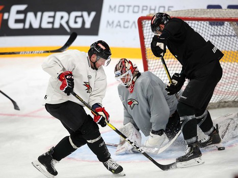 Раскатка «Авангарда» перед матчем с «Витязем»