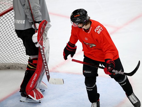 Раскатка «Авангарда» перед матчем с «Локомотивом»