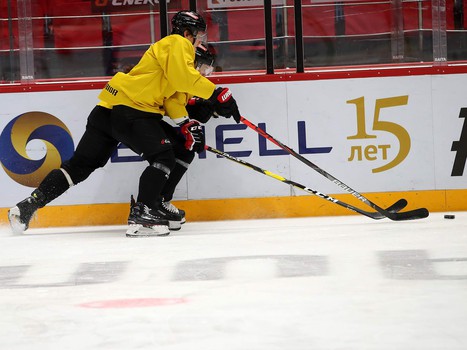 Раскатка «Авангарда» перед матчем с «Салаватом Юлаевым»