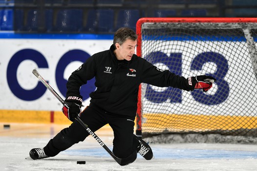 Тренировка «Авангарда» перед матчем в Нижнекамске