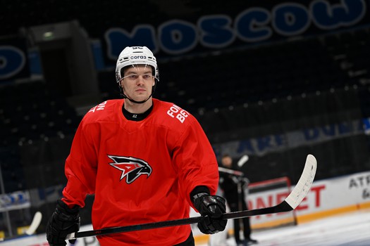 Раскатка «Авангарда» перед выездным матчем с московским «Динамо»