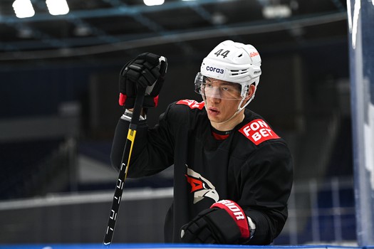 Тренировка «Авангарда» перед матчем в Новосибирске