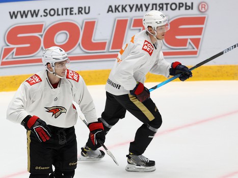 Раскатка «Авангарда» перед матчем в Хабаровске