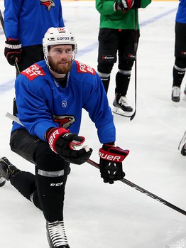 Тренировка «Авангарда» перед шестым матчем серии с «Металлургом»