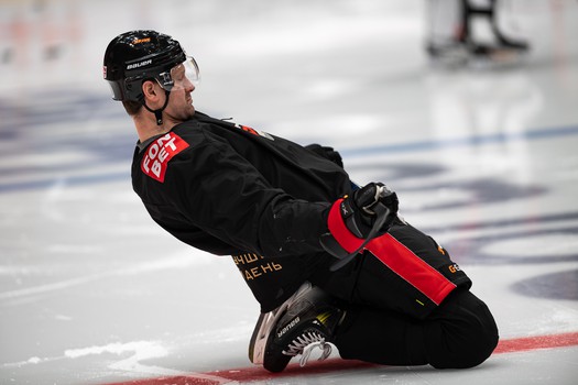 Раскатка «Авангарда» перед матчем с «Витязем»