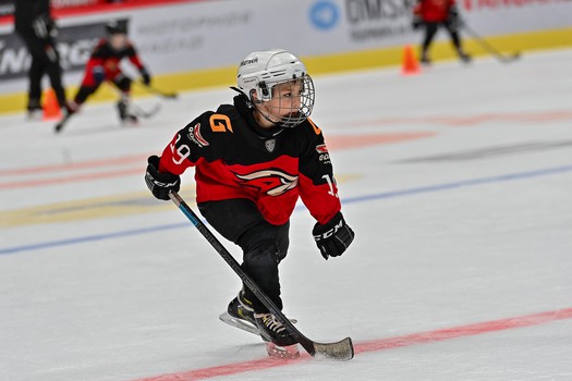 Тренировка воспитанников Хоккейной Академии «Авангард» 2019 года рождения на G-Drive Арене