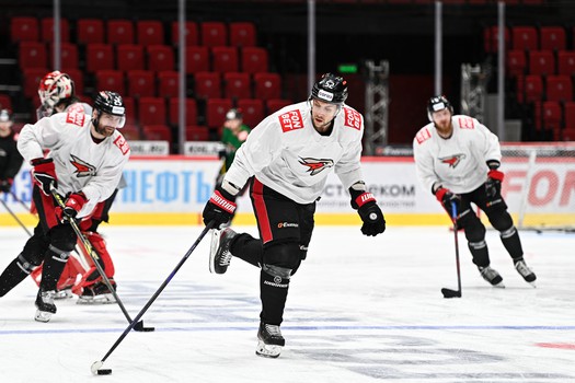 Тренировка «Авангарда» перед матчем с «Автомобилистом»