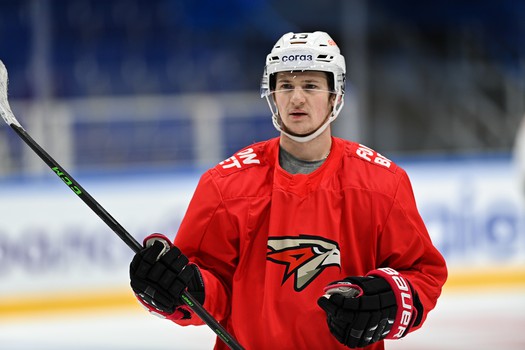 Раскатка «Авангарда» перед матчем в Уфе