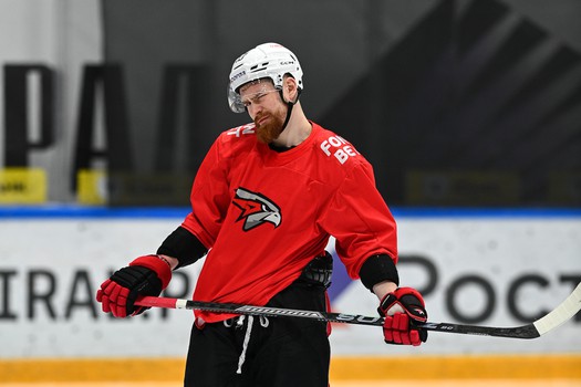 Тренировка «Авангарда» перед матчем во Владивостоке