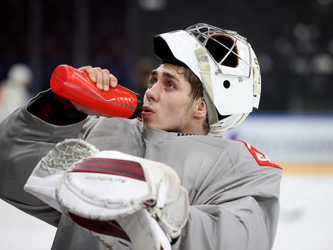 Тренировка «Авангарда» перед матчем в Магнитогорске