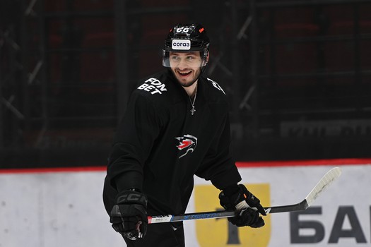 Тренировка «Авангарда» перед матчем с «Трактором»