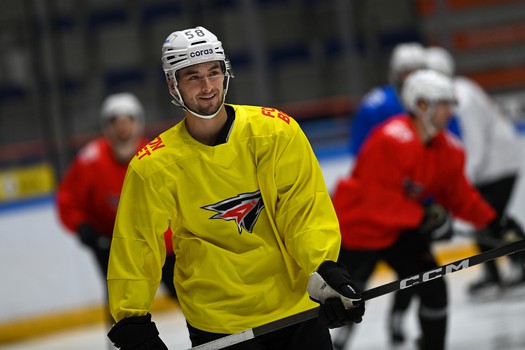 Тренировка «Авангарда» перед матчем в Хабаровске