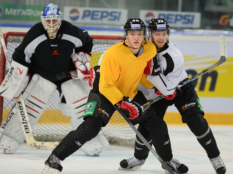 Раскатка "Авангарда" перед матчем с "Ак Барсом" 14 октября 2013