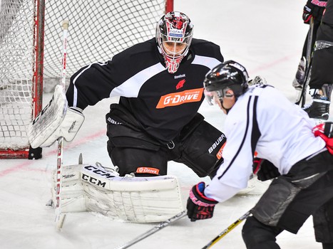 Раскатка "Авангарда" перед матчем с "Салаватом Юлаевым"