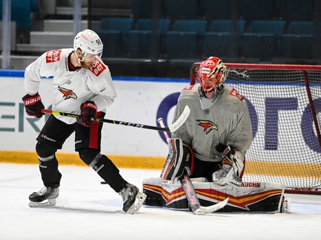 Раскатка «Авангарда» перед матчем в Нур-Султане