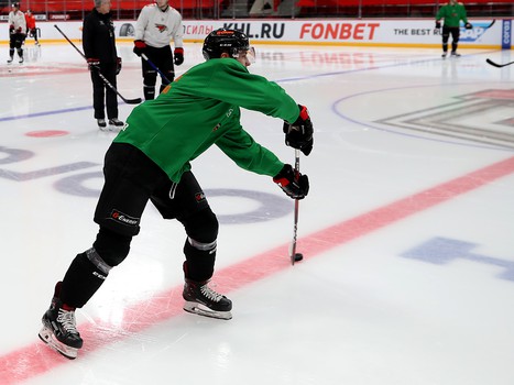 Раскатка «Авангарда» перед матчем с «Нефтехимиком»