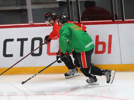 Раскатка «Авангарда» перед матчем с «Амуром»