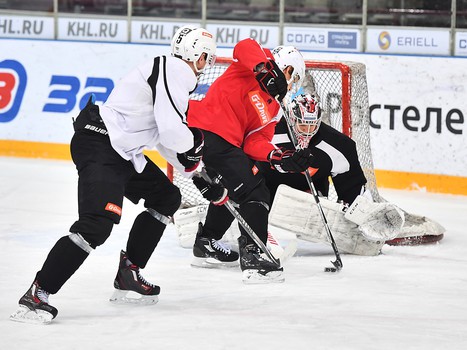 Раскатка "Авангарда" перед выездным матчем с "Металлургом" Нк