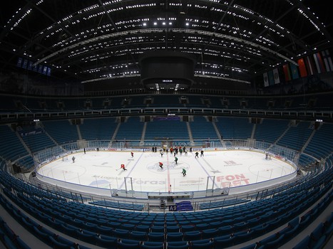 Тренировка «Авангарда» перед матчем в Нур-Султане