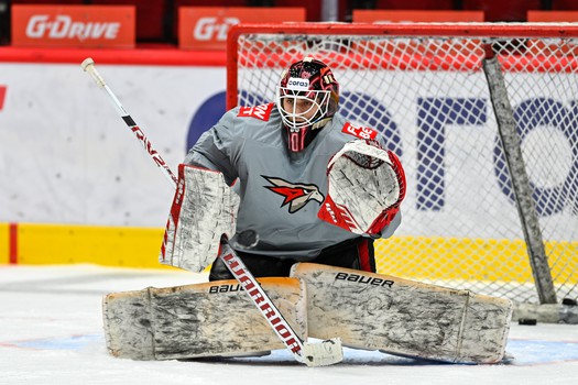 Тренировка «Авангарда» перед матчем с «Витязем»