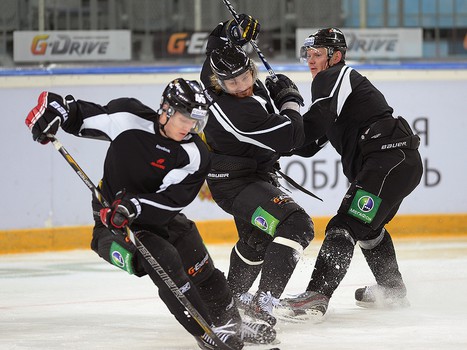 Раскатка "Авангарда" перед матчем со "Львом" 26.11.13