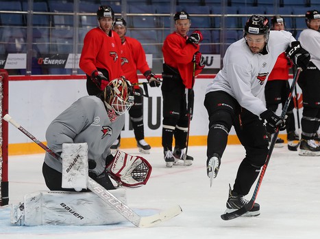 Раскатка «Авангарда» перед матчем со «Спартаком»