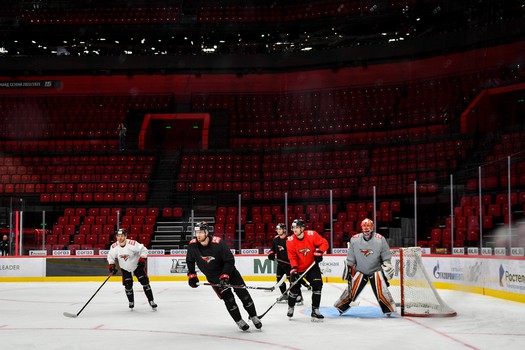 Тренировка «Авангарда» перед матчем с «Адмиралом»