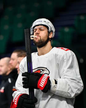 Раскатка «Авангарда» перед матчем в Казани